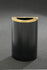 Glaro “Profile” 18"  Half Round Waste Receptacle –  Satin Brass Lid, Made in USA