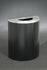 Glaro 24” Half Round Waste Receptacle – 24" / 29 Gallon Capacity, Satin Aluminum Lid,  Wall-Mountable, 31 Designer Finishes, Made in USA