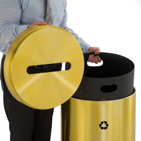 Glaro RecyclePro 1 Paper Recycling Receptacle with Slot Opening | Made in USA