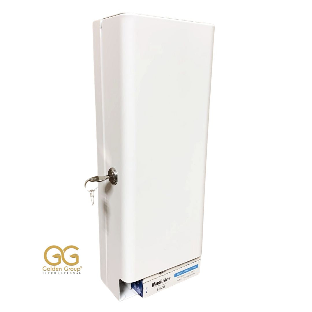 SD5000-PO Sanitary Napkin Dispenser – Age-Appropriate, Wall-Mounted, White Steel, Made in USA, ADA Compliant