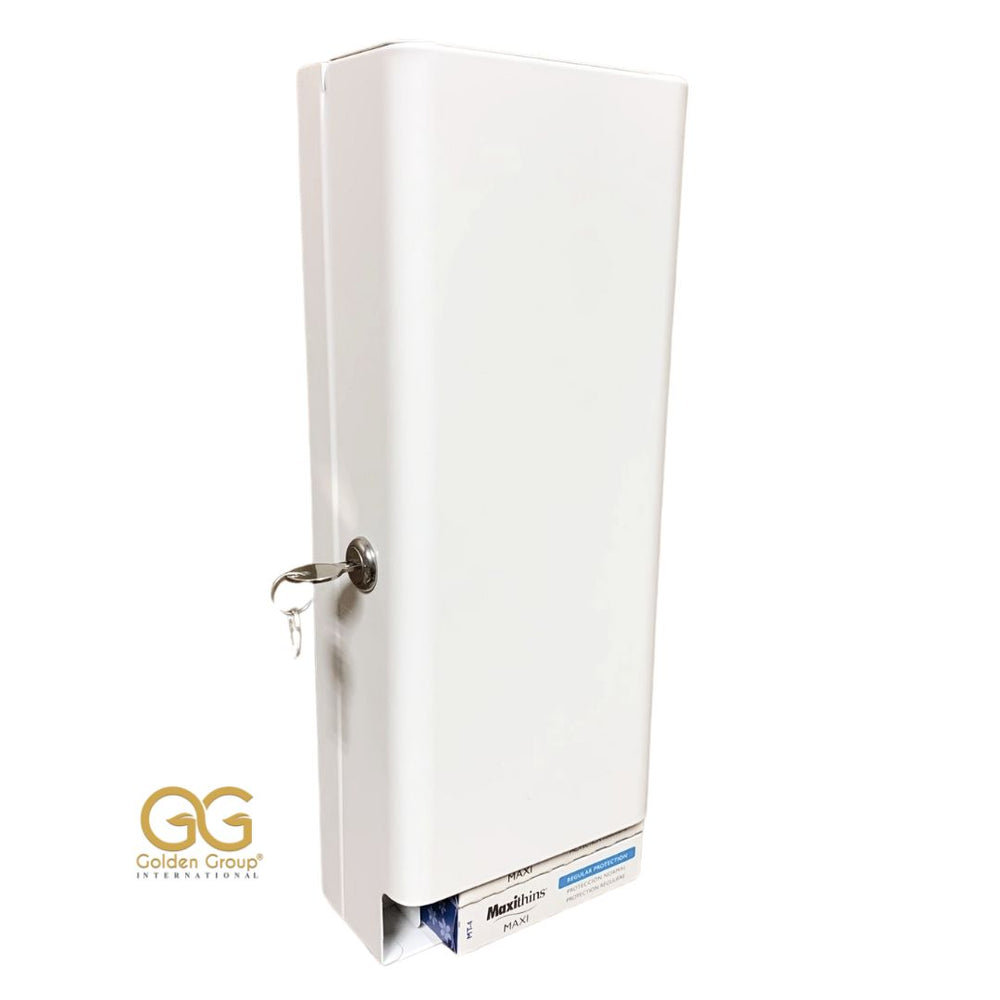 SD5000-PO Sanitary Napkin Dispenser – Age-Appropriate, Wall-Mounted, White Steel, Made in USA, ADA Compliant