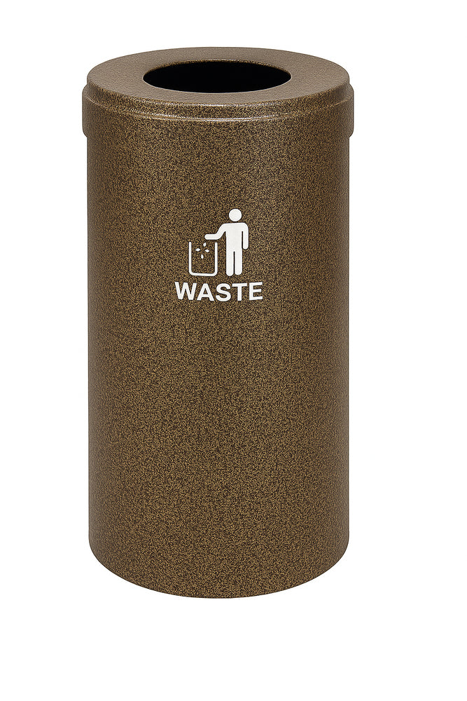 Glaro RecyclePro Value Waste Receptacle – Large Opening | Matching Lid | 15-41 Gallons | Made in USA