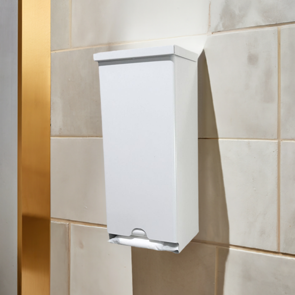 SD2000WH Wall-Mounted Sanitary Pad Dispenser – Retail Style Pads, Made in USA