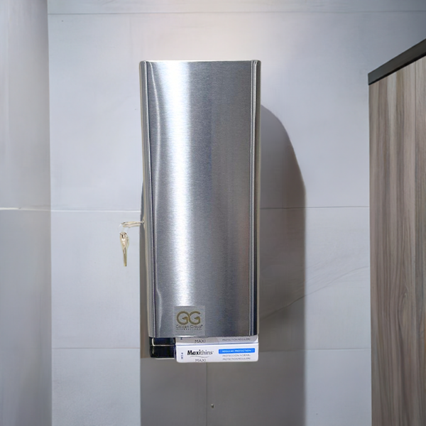 SD5000-PO Sanitary Napkin Dispenser – Age-Appropriate, Wall-Mounted, White Steel, Made in USA, ADA Compliant