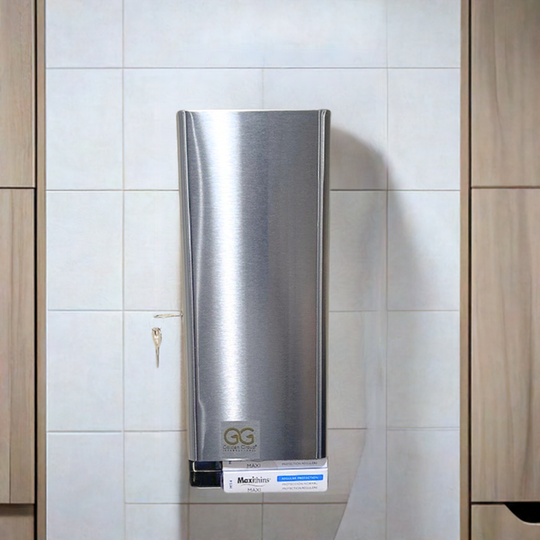 SD5000-PO Sanitary Napkin Dispenser – Age-Appropriate, Wall-Mounted, White Steel, Made in USA, ADA Compliant