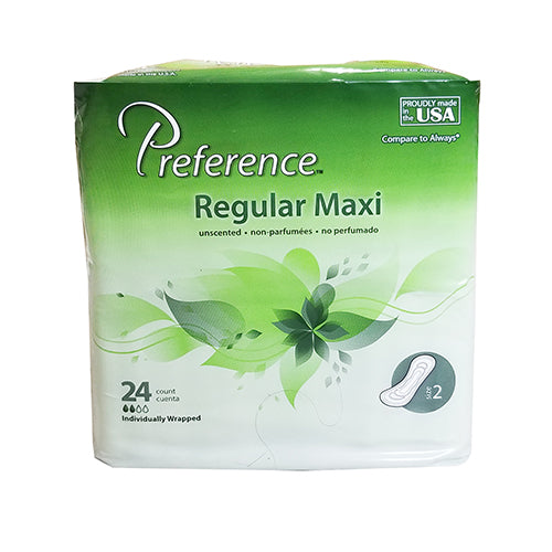 Preference™ Regular Maxi Pad, Individually Wrapped