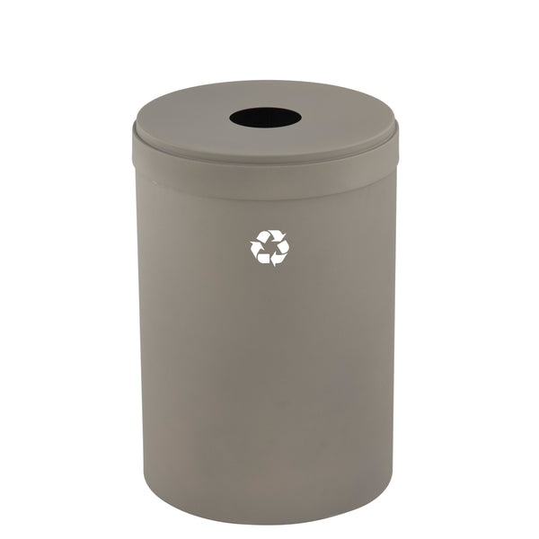 Glaro RecyclePro Value Bottles & Cans Bin – Round Opening with Matching Lid | Designer Colors | 15–41 Gallons | Made in USA