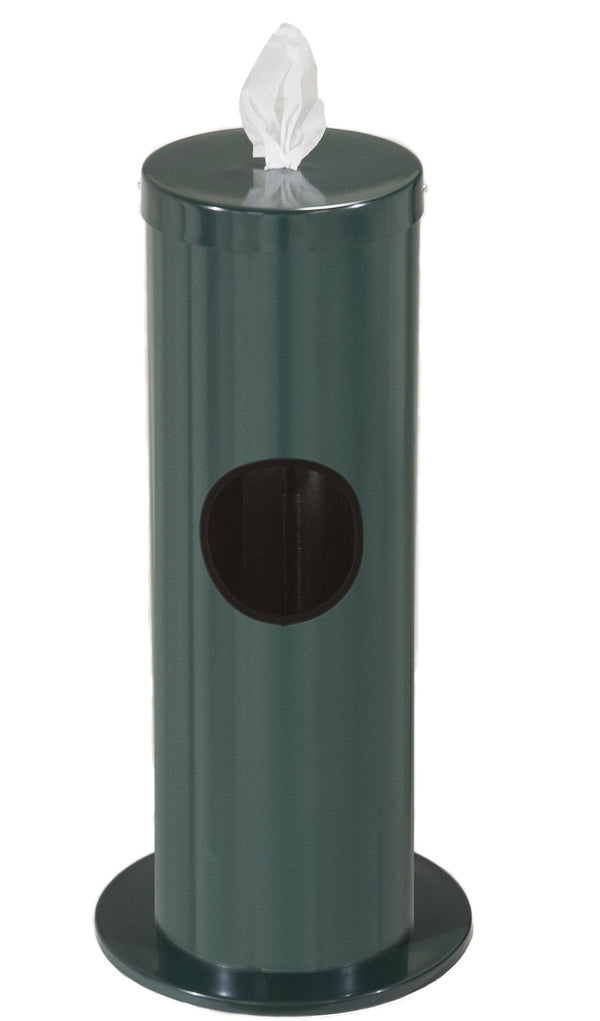 Glaro Floor Standing Wipe Dispenser with 2-Gallon Receptacle | Indoor/Outdoor | Made in USA