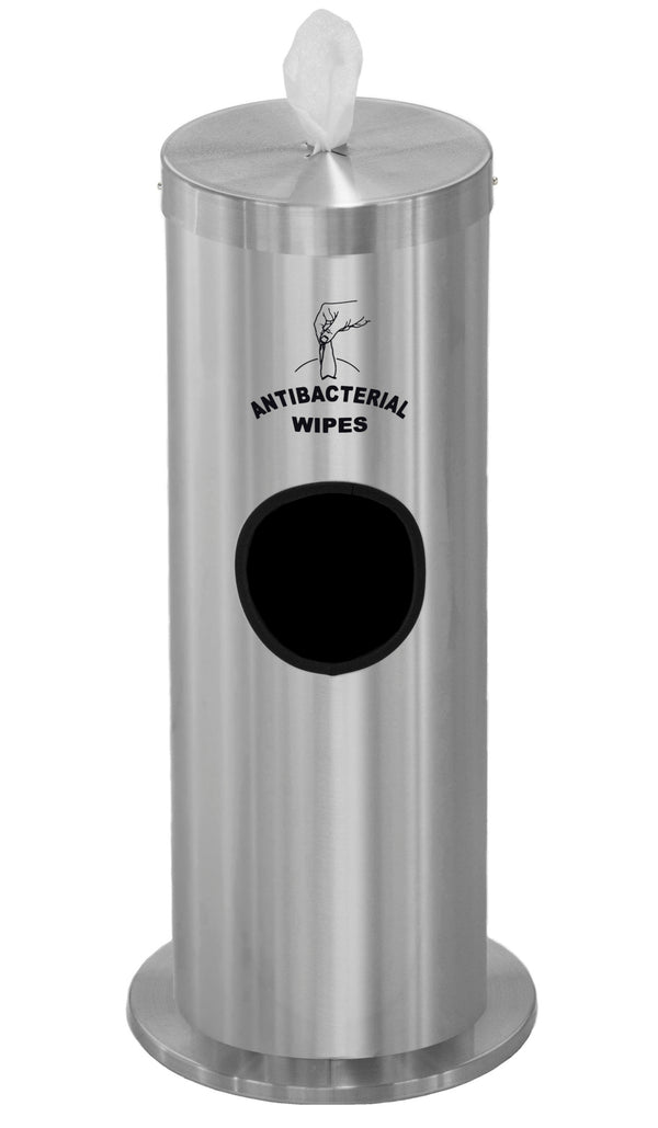 Glaro Floor Standing Wipe Dispenser with 2-Gallon Receptacle | Indoor/Outdoor | Made in USA