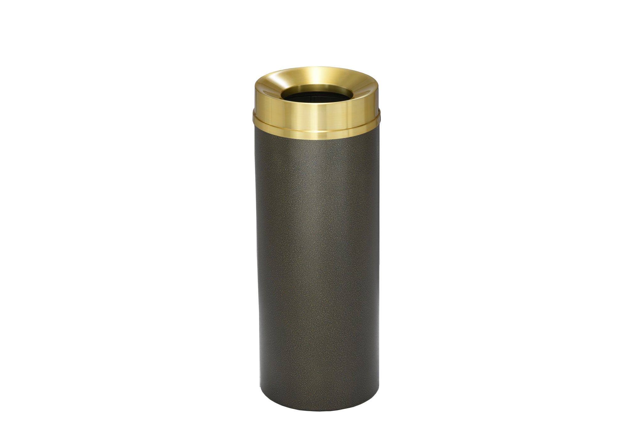 Glaro “Mount Everest” Waste Receptacle – Funnel Opening | Made in USA | Satin Brass Lid
