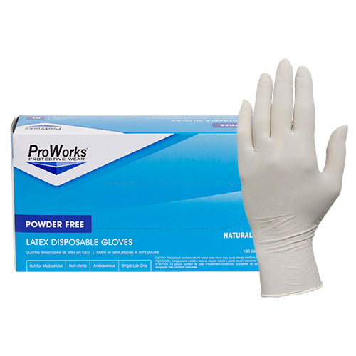 ProWorks Latex PowderFree Disposable Gloves Golden Group
