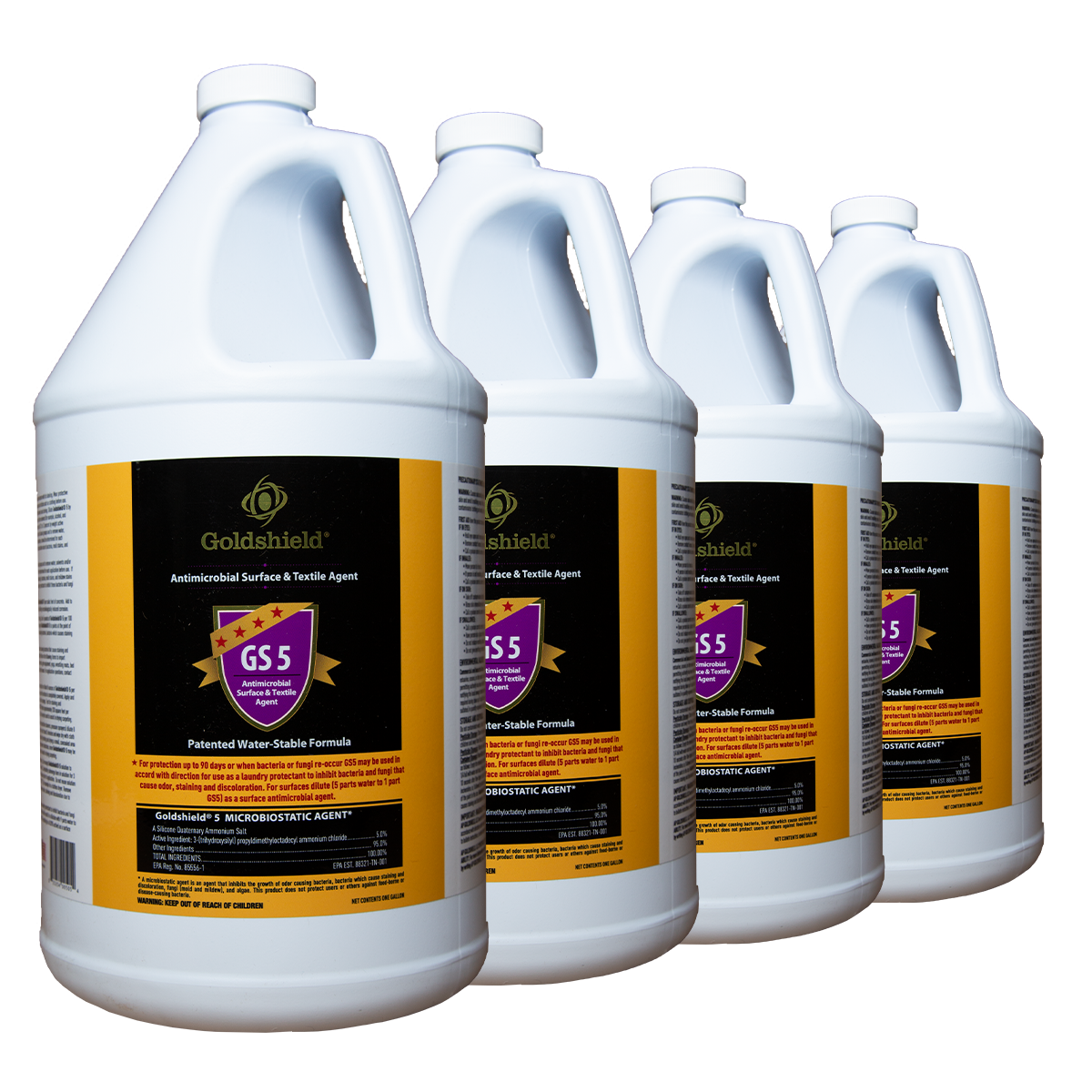 Goldshield® 5 - GS5 Surface Antimicrobial Concentrate | 90-Day Protection | EPA Registered