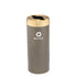 Glaro RecyclePro Value Series with Multi-Purpose Opening for MIXED RECYCLABLES - Designer Base With Satin Brass Lid
