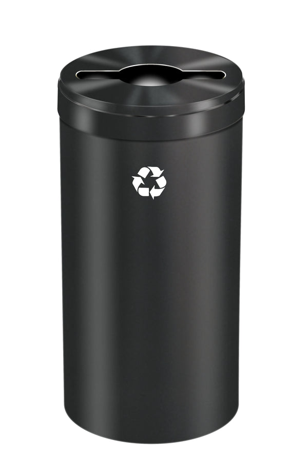 Glaro RecyclePro Value Mixed Recyclables Bin – Multi-Purpose Slot with Matching Lid | Designer Colors | 15–41 Gallons | Made in USA