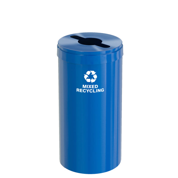Glaro RecyclePro Value Mixed Recyclables Bin – Multi-Purpose Slot with Matching Lid | Designer Colors | 15–41 Gallons | Made in USA