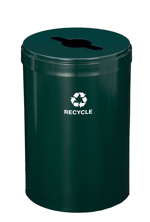 Glaro RecyclePro Value Mixed Recyclables Bin – Multi-Purpose Slot with Matching Lid | Designer Colors | 15–41 Gallons | Made in USA