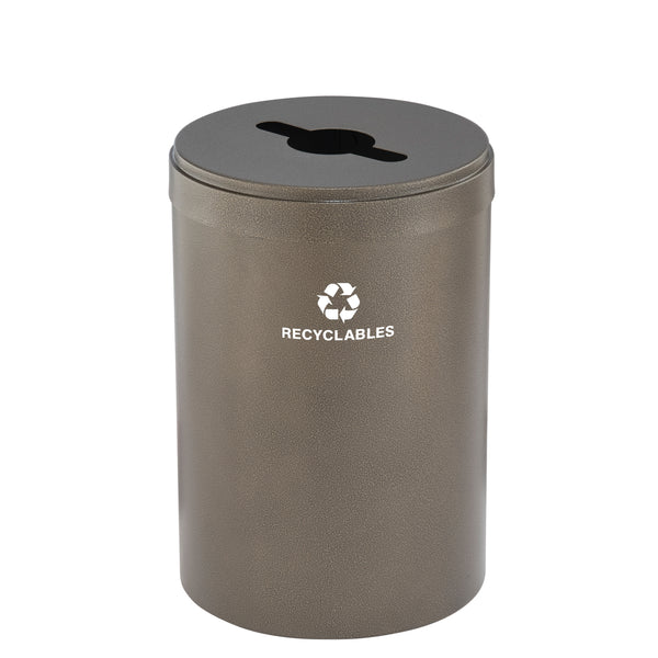 Glaro RecyclePro Value Mixed Recyclables Bin – Multi-Purpose Slot with Matching Lid | Designer Colors | 15–41 Gallons | Made in USA