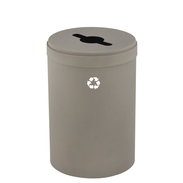 Glaro RecyclePro Value Mixed Recyclables Bin – Multi-Purpose Slot with Matching Lid | Designer Colors | 15–41 Gallons | Made in USA