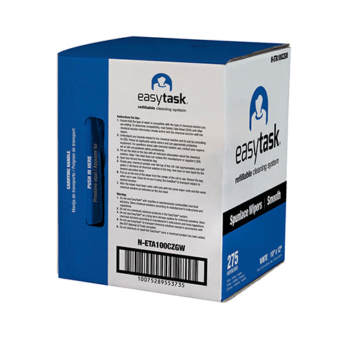 EasyTask® GrabBox® Refillable Cleaning System - Spunlace, Smooth (N-ETA100CZGW)