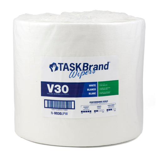 Taskbrand V30 LW DRC, 12"X13", Jumbo Roll, Polywrapped, White