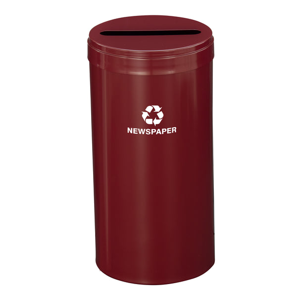 Glaro RecyclePro Value Paper Recycling Bin – Slot Opening with Matching Lid | Designer Colors | 15–41 Gallons | Made in USA