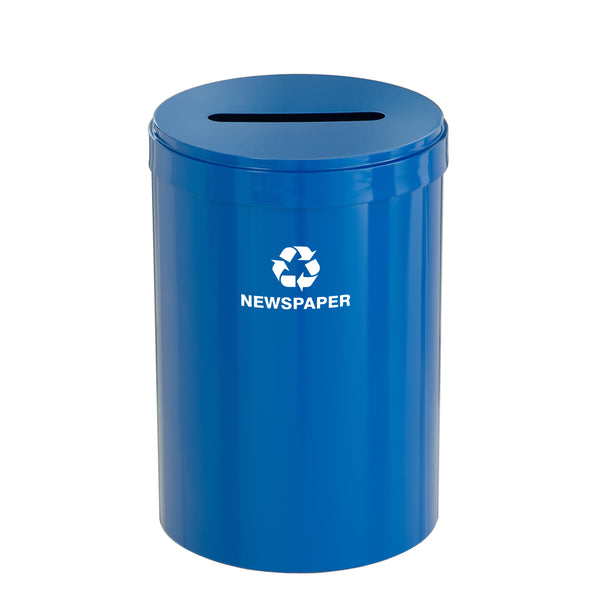 Glaro RecyclePro Value Paper Recycling Bin – Slot Opening with Matching Lid | Designer Colors | 15–41 Gallons | Made in USA