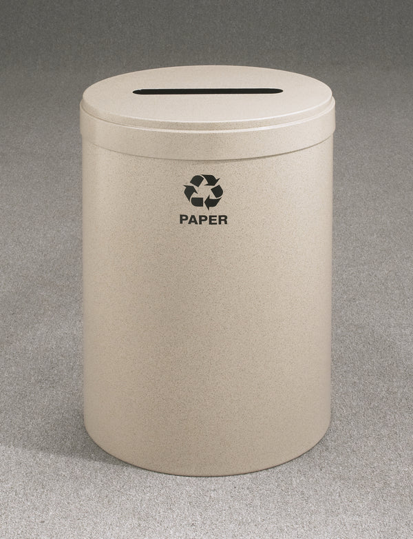 Glaro RecyclePro Value Paper Recycling Bin – Slot Opening with Matching Lid | Designer Colors | 15–41 Gallons | Made in USA