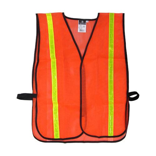 Safety Vest  Mesh Non Rated, with 1" Reflective Stripe in Green or Orange