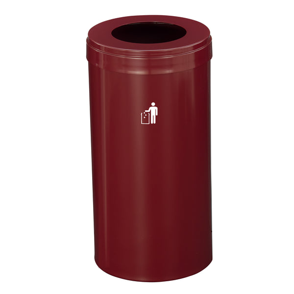 Glaro RecyclePro Value Trash Receptacle – Large Round Opening with Matching Lid | Designer Colors | 15–41 Gallons | Made in USA