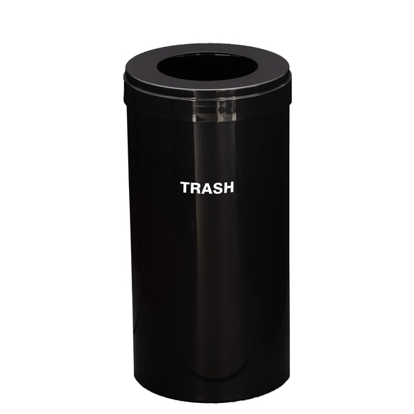 Glaro RecyclePro Value Trash Receptacle – Large Round Opening with Matching Lid | Designer Colors | 15–41 Gallons | Made in USA