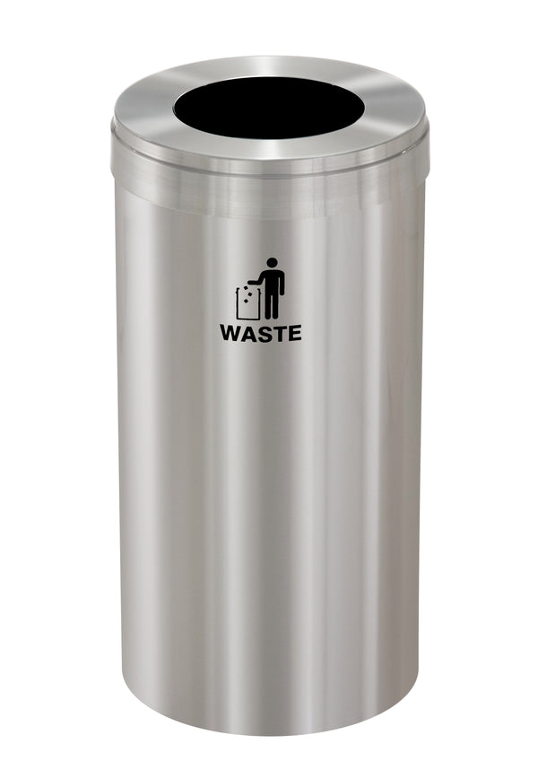 Glaro RecyclePro Value Individual Recycling Receptacle – Choose Size & Message | Indoor/Outdoor Use | Made in USA