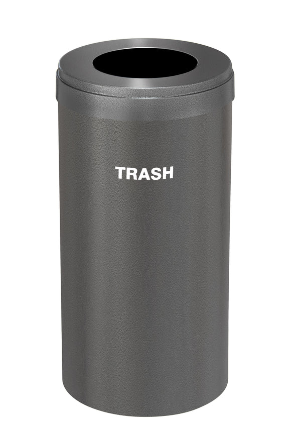 Glaro RecyclePro Value Trash Receptacle – Large Round Opening with Matching Lid | Designer Colors | 15–41 Gallons | Made in USA