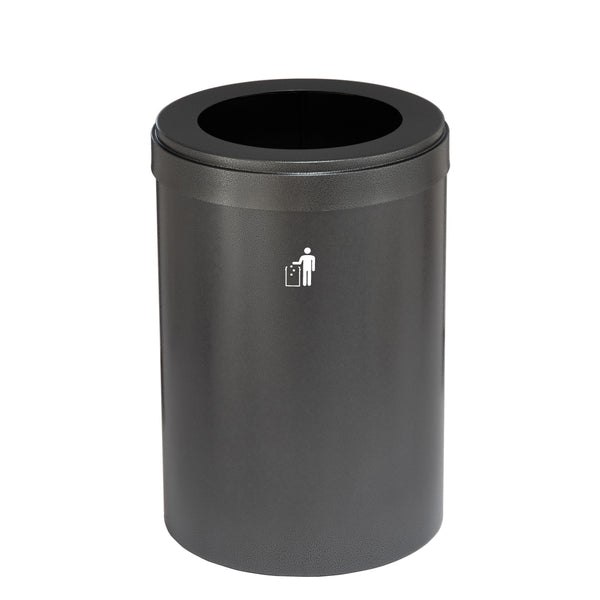 Glaro RecyclePro Value Trash Receptacle – Large Round Opening with Matching Lid | Designer Colors | 15–41 Gallons | Made in USA
