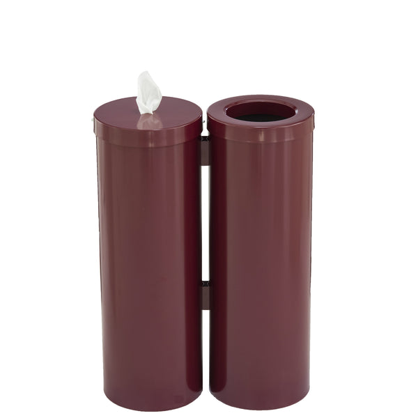 Glaro Floor Standing Antibacterial Wipes Station with Trash Receptacle | Made in USA