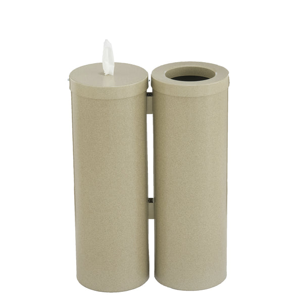 Glaro Floor Standing Antibacterial Wipes Station with Trash Receptacle | Made in USA