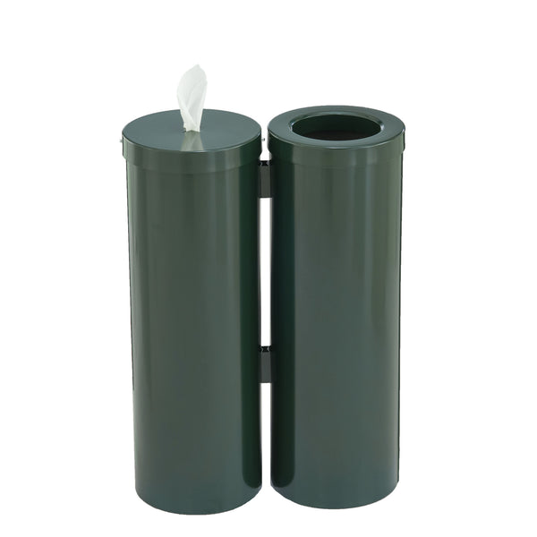 Glaro Floor Standing Antibacterial Wipes Station with Trash Receptacle | Made in USA