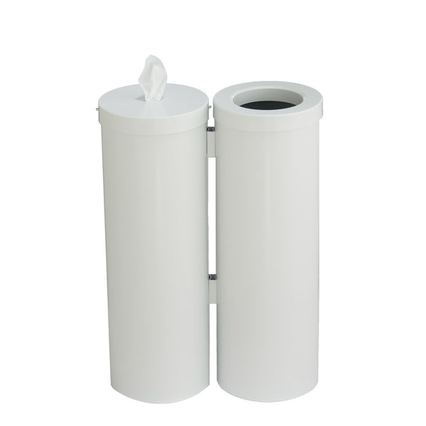 Glaro Floor Standing Antibacterial Wipes Station with Trash Receptacle | Made in USA