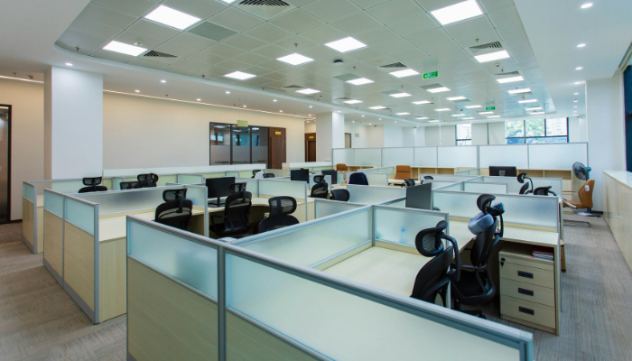 Modern commercial office space for Glaro product guide