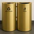 Glaro RecyclePro 18" Half Round Recycling Station – 14 Gallon with Pre-Configured Lid