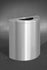 Glaro 24” Half Round Waste Receptacle – 24 & 29 Gallon Capacity, Satin Aluminum, Wall-Mountable, Made in USA