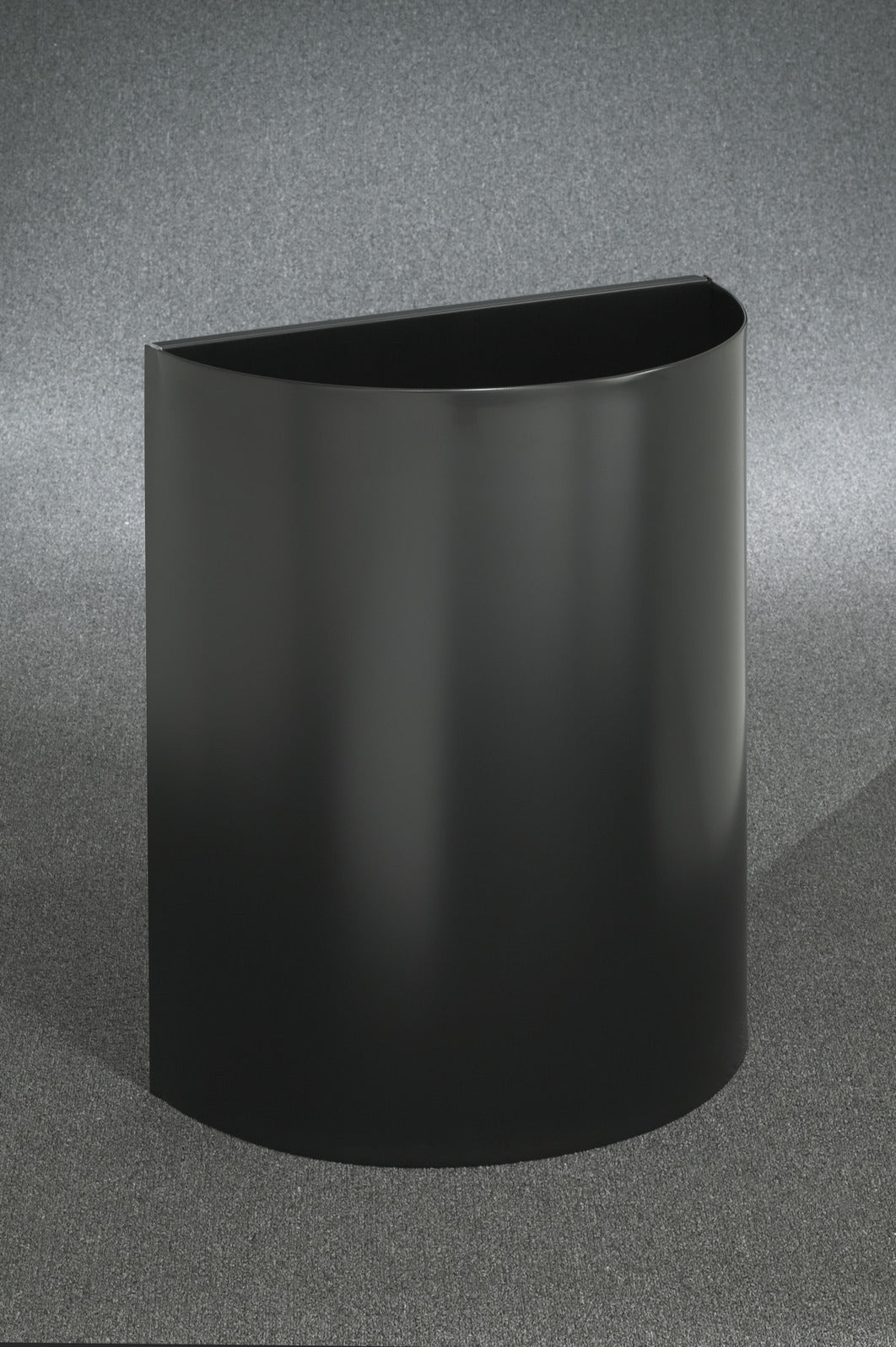 Glaro Profile Series 24" Half-Round Open-Top Trash Receptacle – 24" Diameter, No Lid, No Liner Commercial Indoor (2496SA, 2496BE, 2496**)