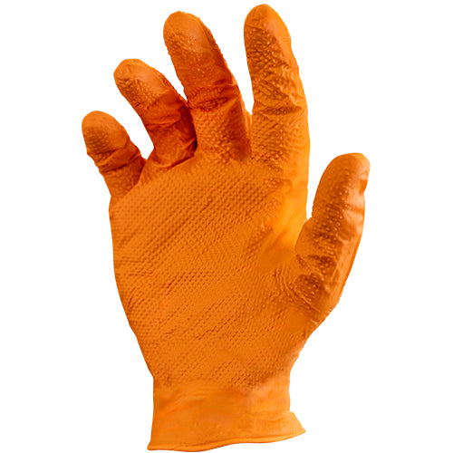 Catch® Light By ProWorks® Nitrile Disposable Gloves, Orange, 6 mil