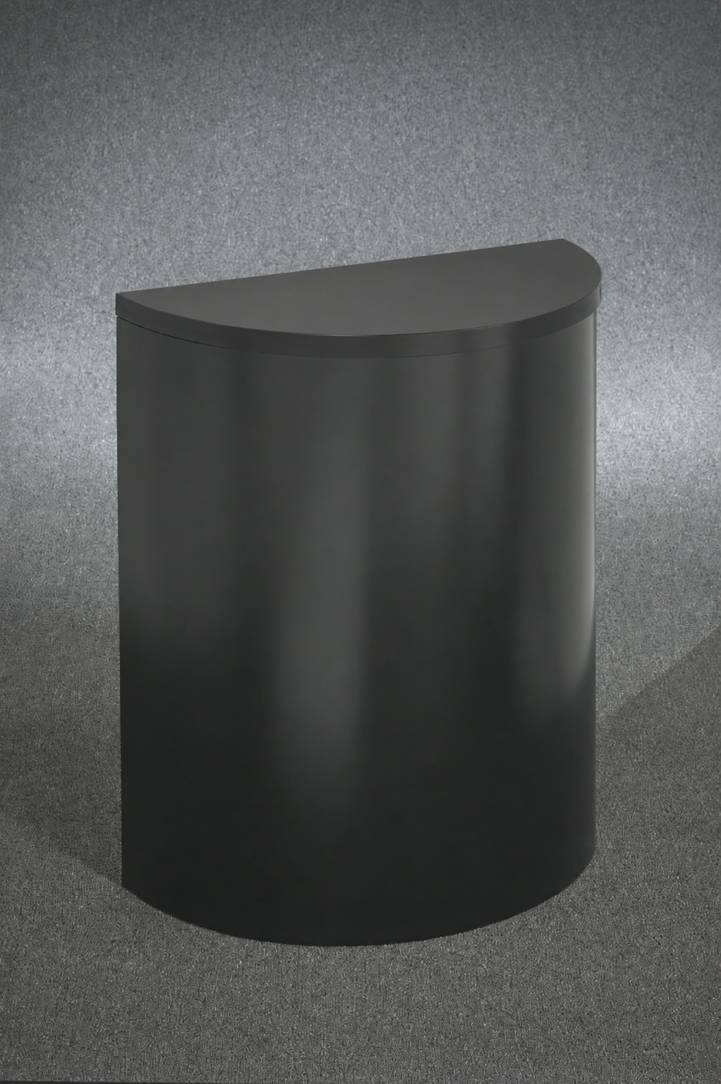 Glaro Profile Series 24" Half-Round Trash Receptacle – Hinged Cover Only (No Opening), 29 Gallon, Commercial Indoor Waste Can (2495SA, 2495BE, 2495**, 2495*SA, 2495*BE)