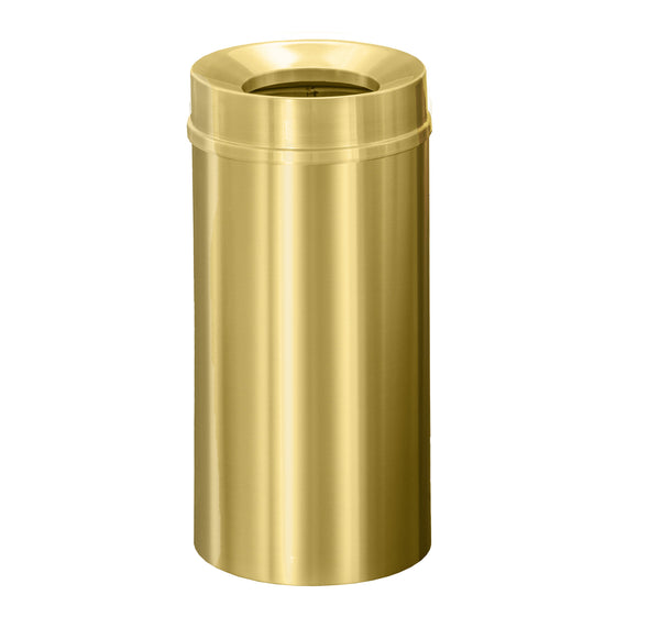 Glaro “New Yorker” Waste Receptacle – Funnel Opening | Satin Brass Finish | Made in USA