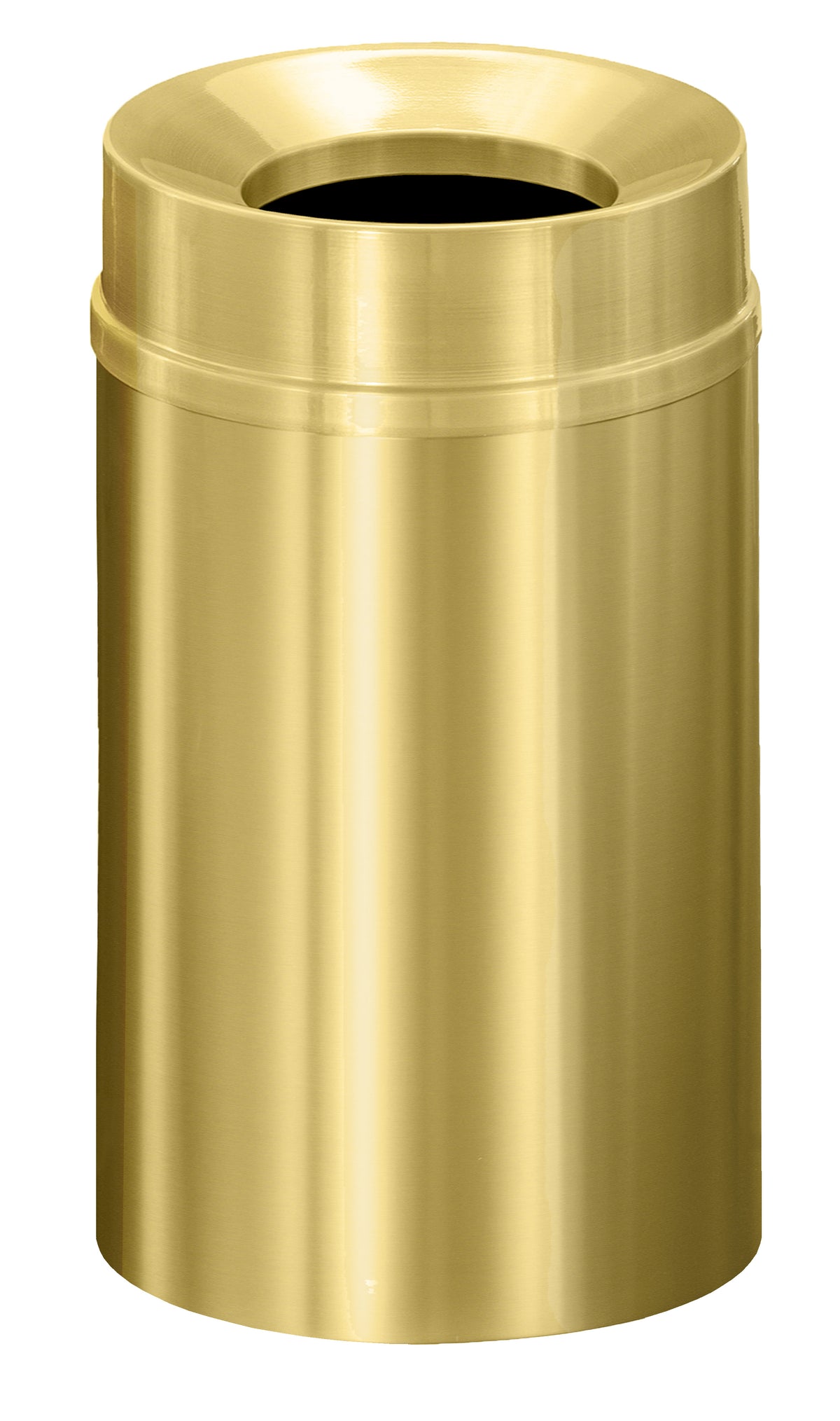 Glaro “Atlantis” Satin Brass Waste Receptacle – Funnel Opening with Liner | Elegant Brass Finish | Made in USA