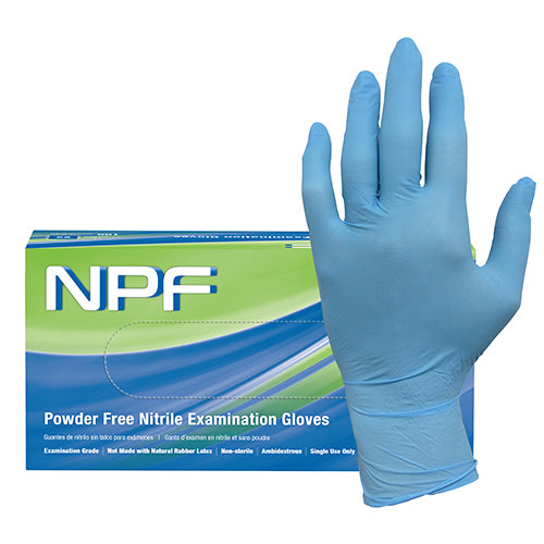 ProWorks Blue Nitrile Powder Free Exam Gloves, 5.5 mil
