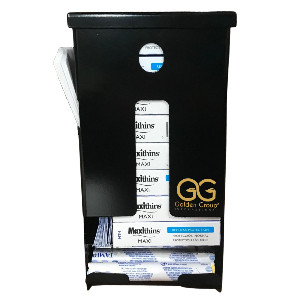 SD7000-PF Pre-Filled Courtesy Dispenser – Tampons, Pads & Disposal Bags, Compact, Wall-Mounted