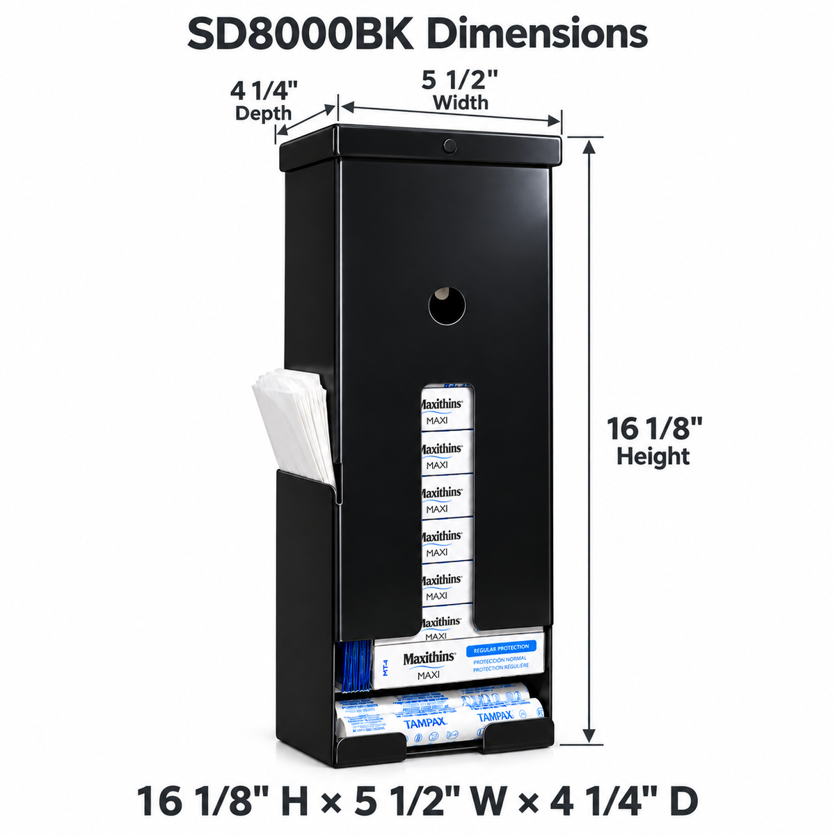 Golden Group International SD8000 Commercial Free-Vend Menstrual Care Dispenser (Empty or Pre-Filled)
