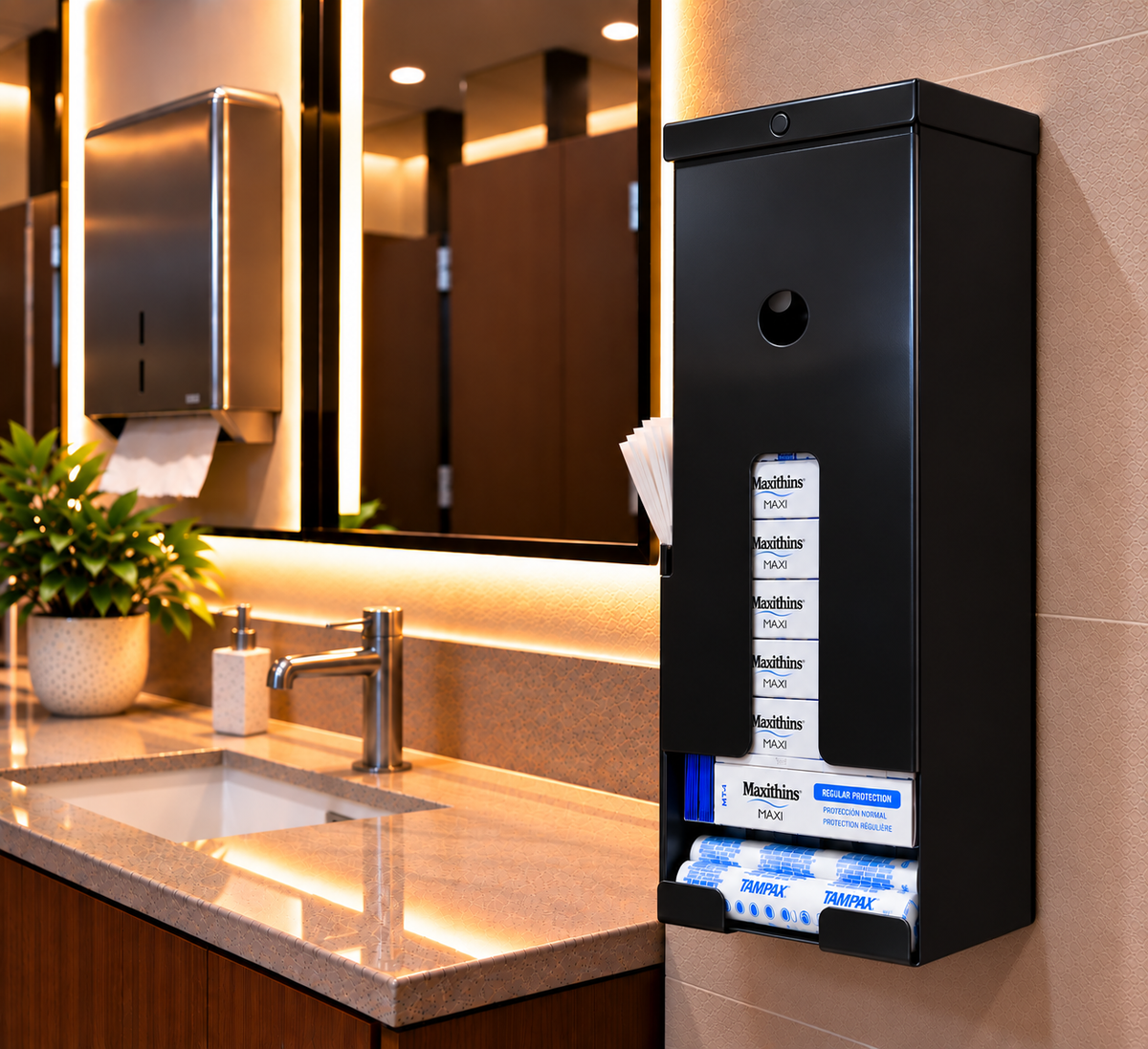 Golden Group International SD8000 Commercial Free-Vend Menstrual Care Dispenser (Empty or Pre-Filled)
