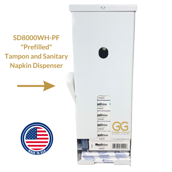 SD8000WH Tampon and Sanitary Napkin Dispenser